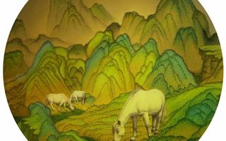 骏马图之饮水思源/胡桂东>