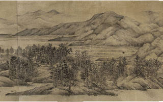 摹夏景山口待渡图/丁苏恺>